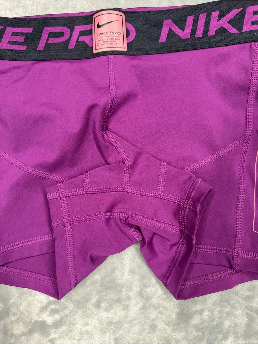 Nike Women's Purple Pro Compression Bike Shorts